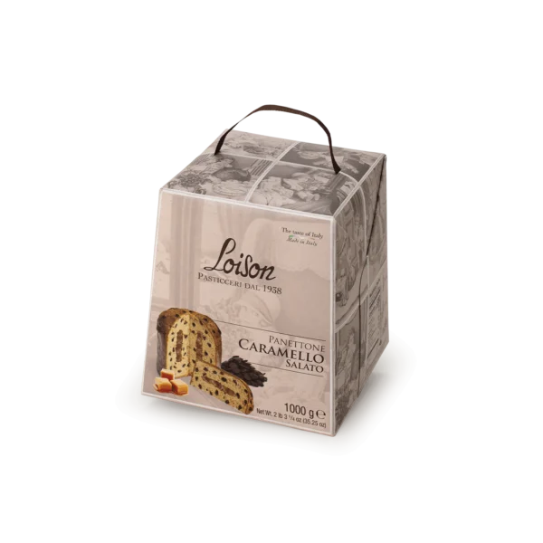 Panettone al caramello salato e gocce di cioccolato Loison 1kg